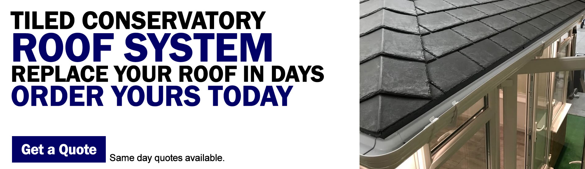 we offer replacement tiled conservatory roof sytems in Barry